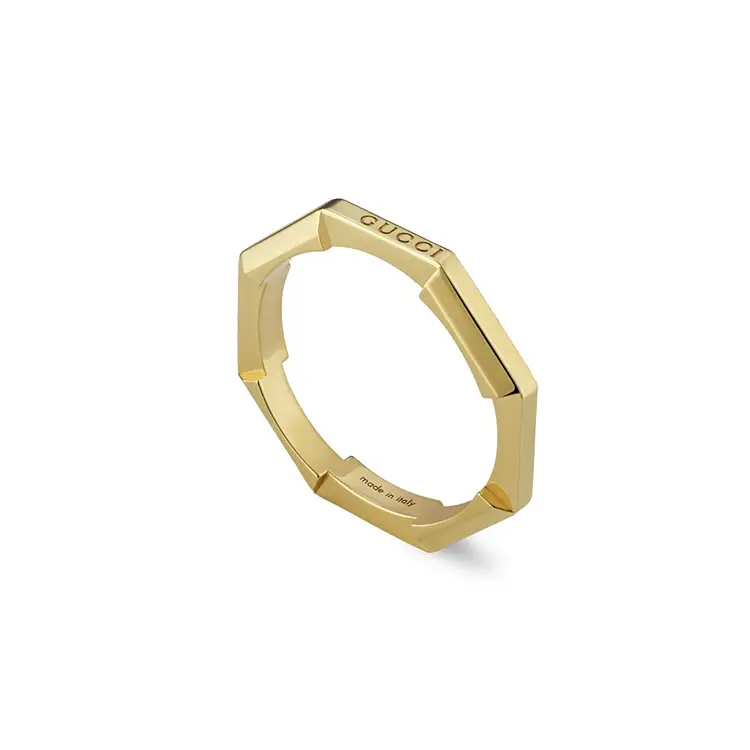Золотое кольцо Gucci Link to Love Mirrored Ring YBC662194001014