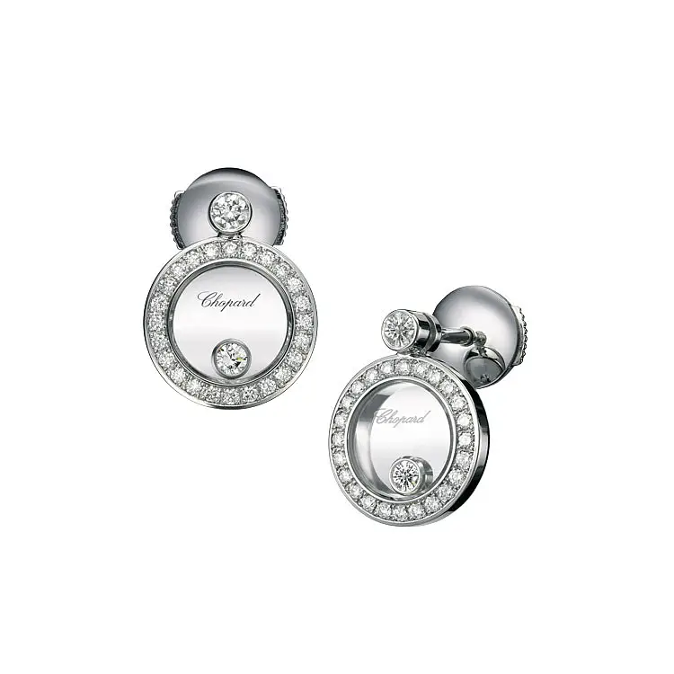Золотые серьги Chopard Happy Diamonds 833957-1301