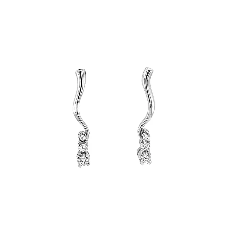 Золотые серьги с бриллиантами