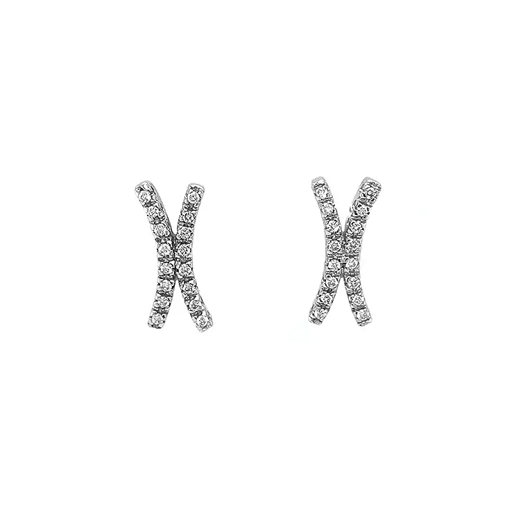 Золотые серьги с бриллиантами