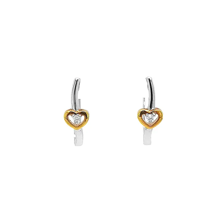 Золотые серьги с бриллиантами