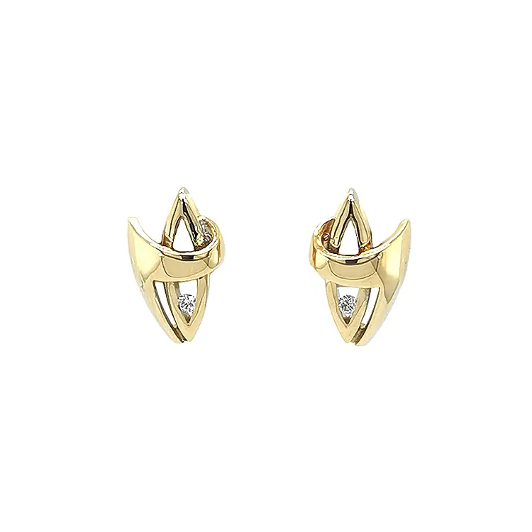 Золотые серьги с бриллиантами