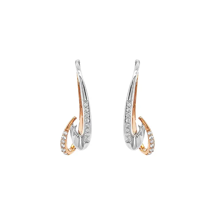 Золотые серьги с бриллиантами