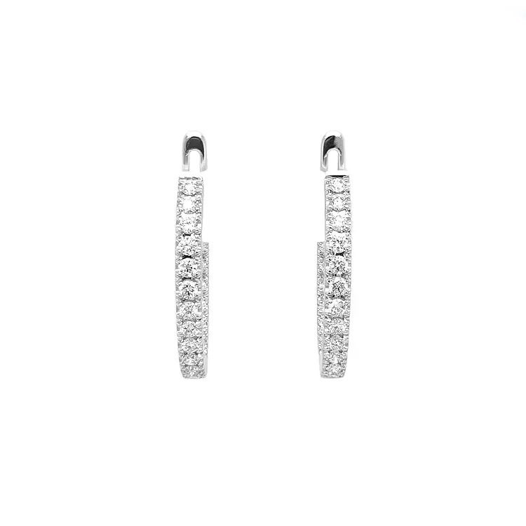 Золотые круглые серьги с бриллиантами