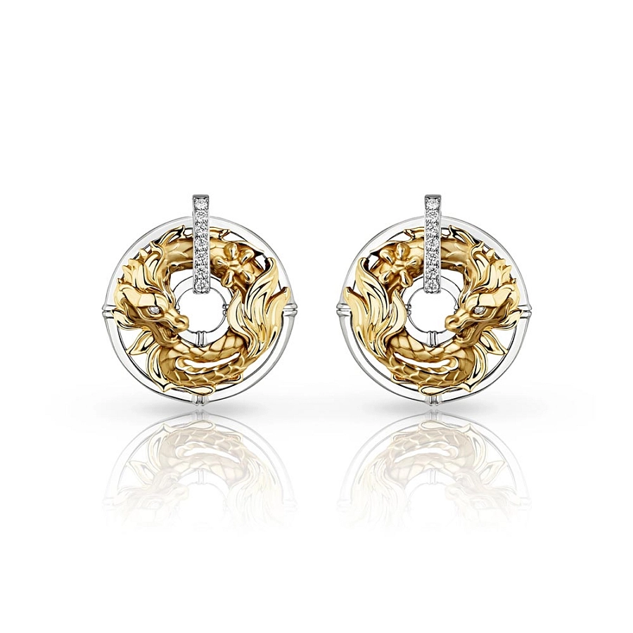 Золотые серьги Carrera y Carrera New Shanghai Mini
