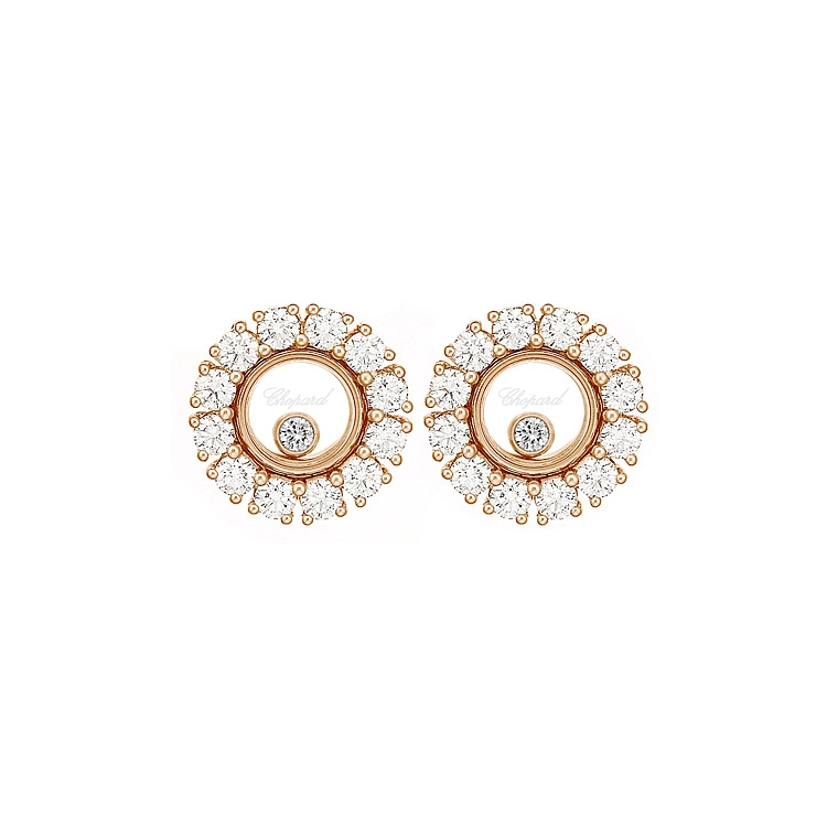 Золотые серьги Chopard Happy Hearts 83A609-5001