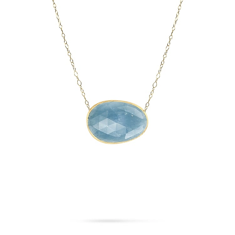 Золотое колье с аквамарином Marco Bicego Lunaria