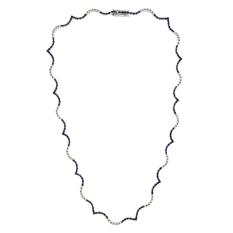 Золотое колье с сапфирами и бриллиантами