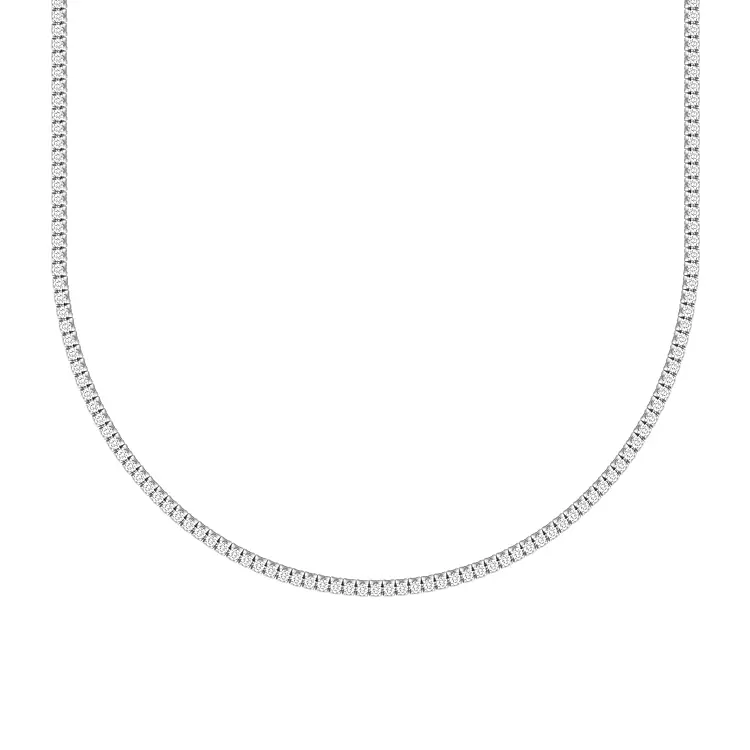 Золотое теннисное колье с бриллиантами