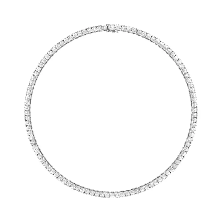 Золотое теннисное колье с бриллиантами