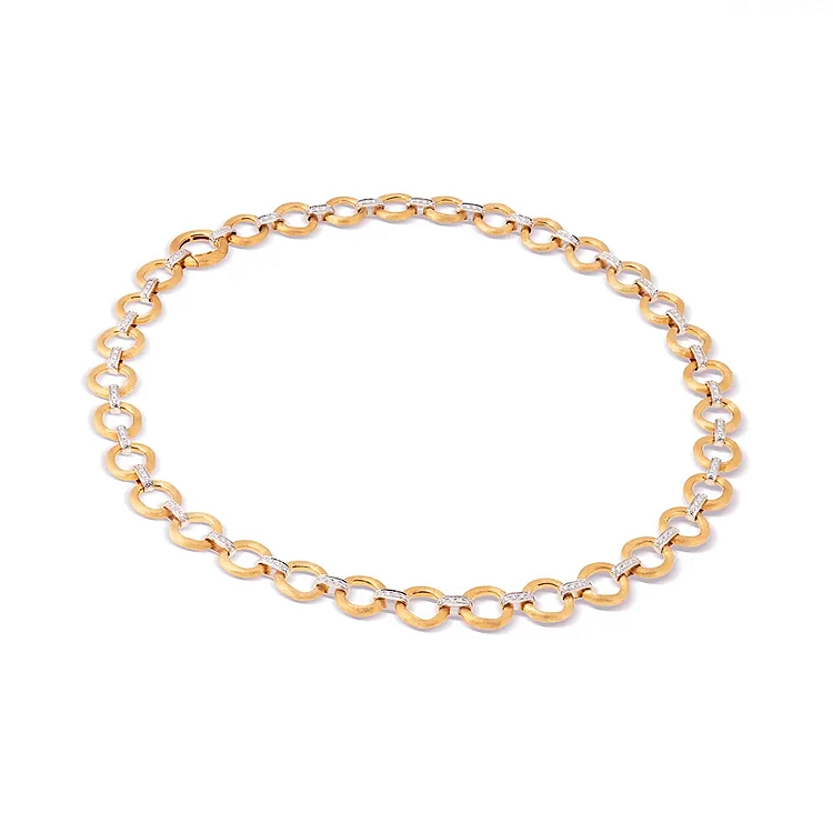 Золотое Marco Bicego Jaipur Diamond Necklace CB2660 B YW