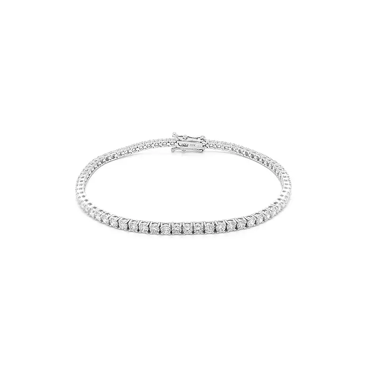 Золотой теннисный браслет с бриллиантами