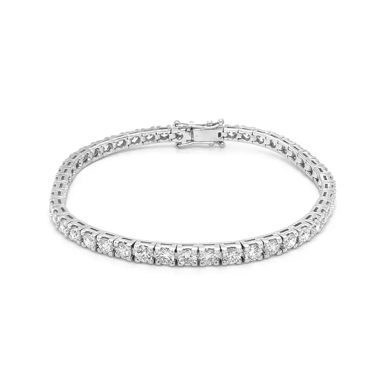 Золотой теннисный браслет с бриллиантами