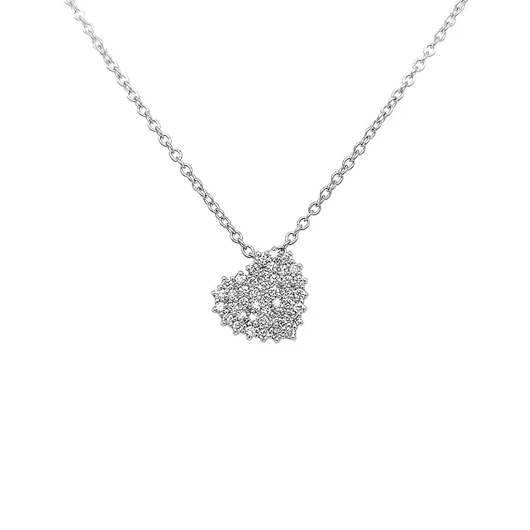 Золотая подвеска Сердце с бриллиантами