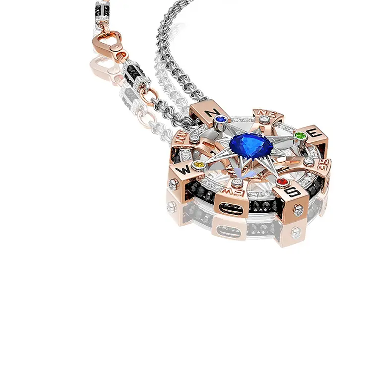 Золотой кулон Zancan Black Magic Magnum EC614BR