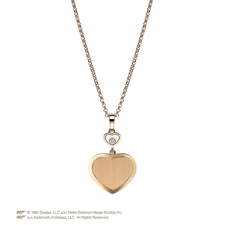 Золотой кулон Chopard Happy Hearts Золотые сердца Джеймс Бонд 007 79A007-5021