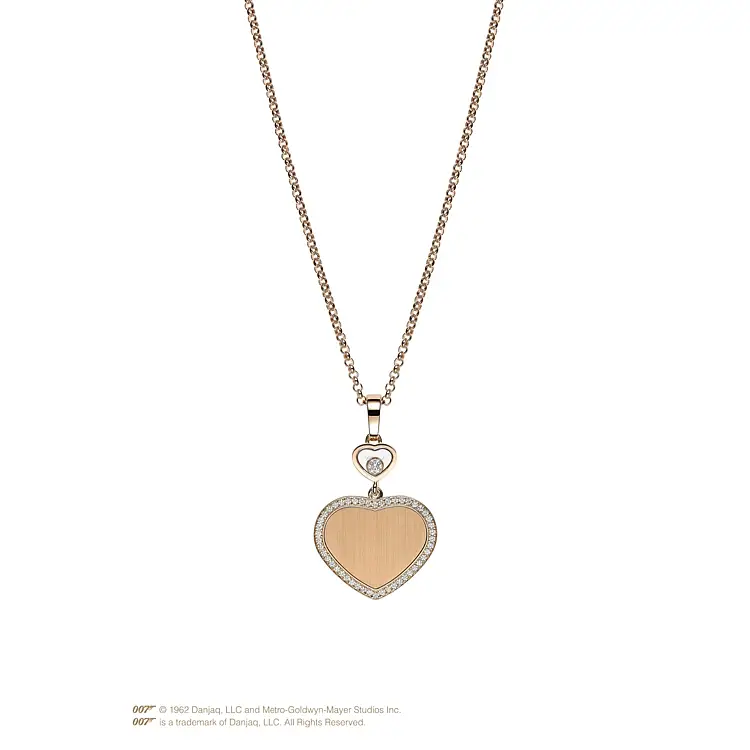 Золотой кулон Chopard Happy Hearts Золотые сердца Джеймс Бонд 007 79A007-5921