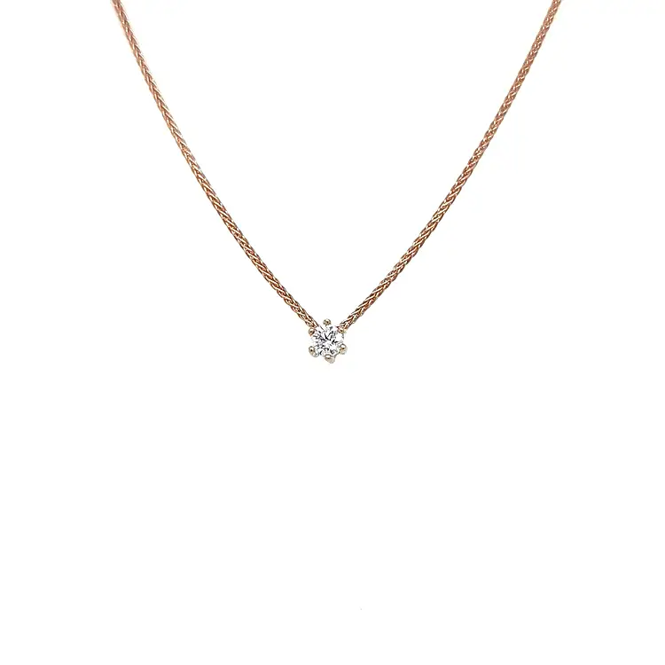 Золотая подвеска с бриллиантом