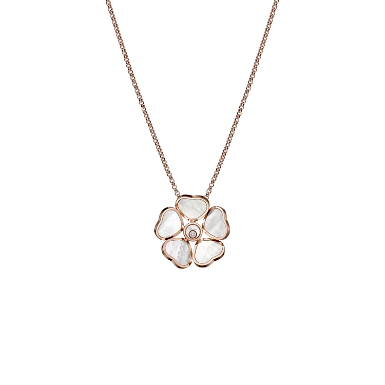 Золотой кулон Chopard Happy Hearts Flowers 79A085-5301