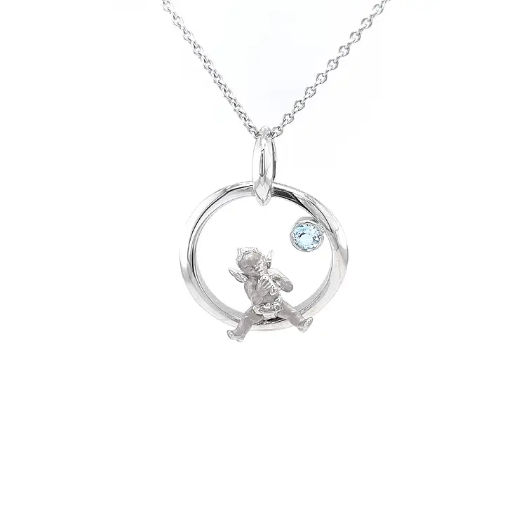 Золотая подвеска Carrera y Carrera Мой ангел с топазом