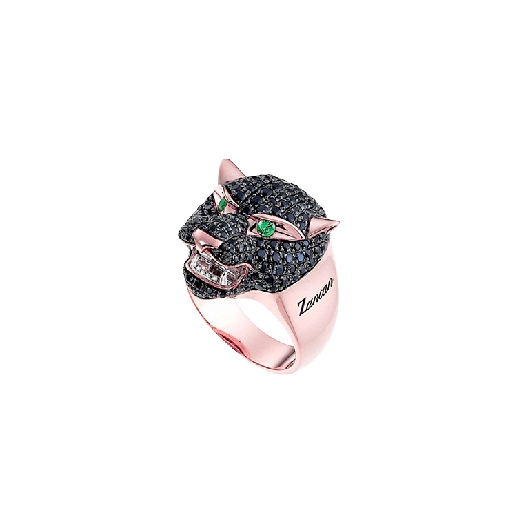 Золотое кольцо Zancan Black Magic EA149RB