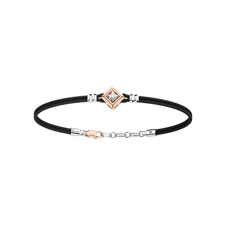 Золотой мужской браслет Zancan с бриллиантом