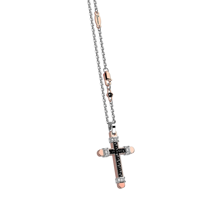 Золотой кулон-крест Zancan EC524RB