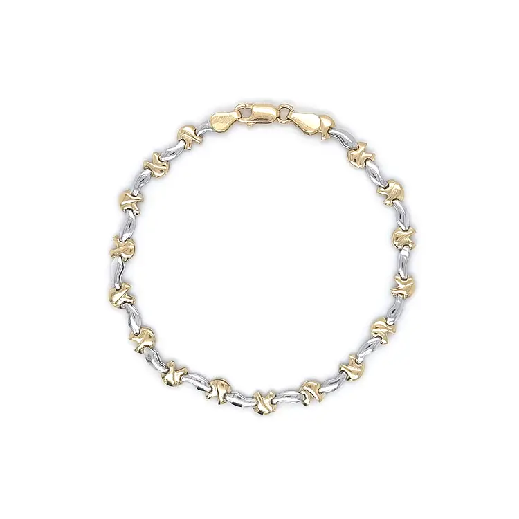 Золотой женский браслет из комбинированного золота