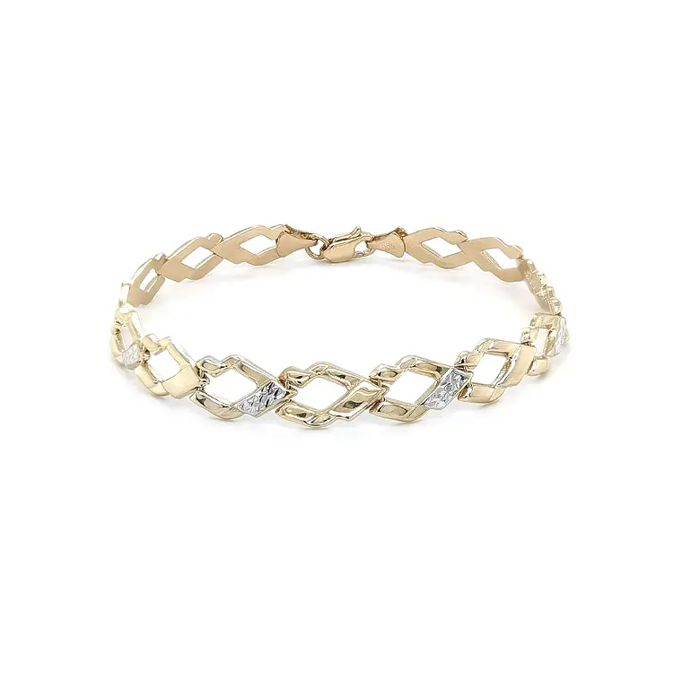 Золотой женский браслет из комбинированного золота