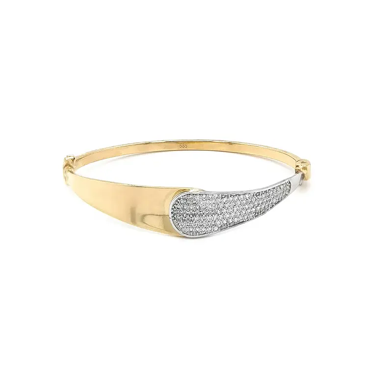 Золотой браслет с цирконами