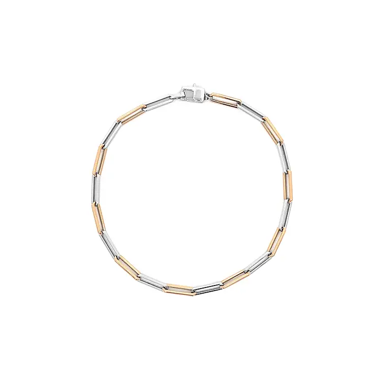 Золотой комбинированный браслет