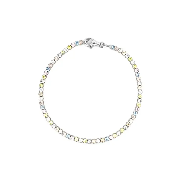 Золотой браслет с цветными камнями