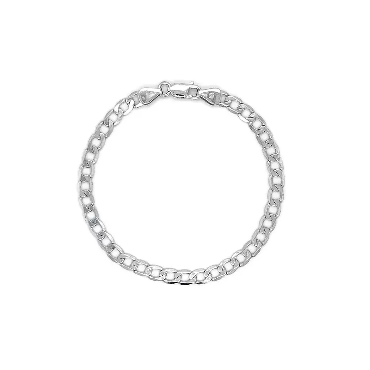 Браслет броненосец из белого золота