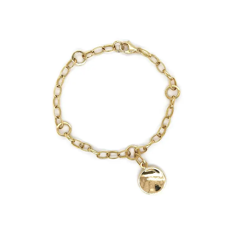 Золотой браслет для подвесок