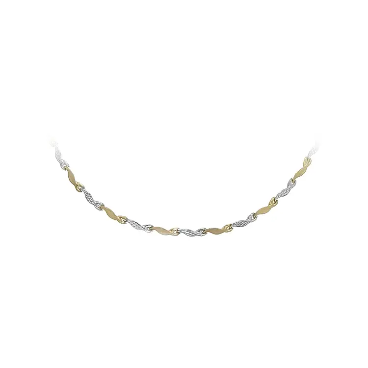 Женское ожерелье из комбинированного золота