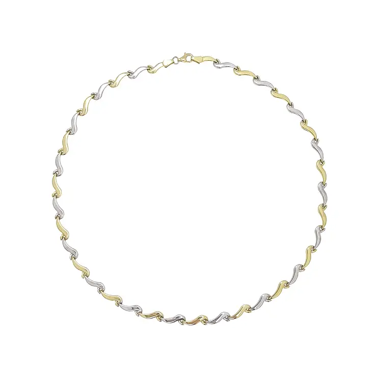 Золотое женское ожерелье из комбинированного золота