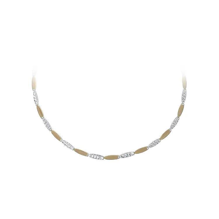 Золотое женское ожерелье из комбинированного золота