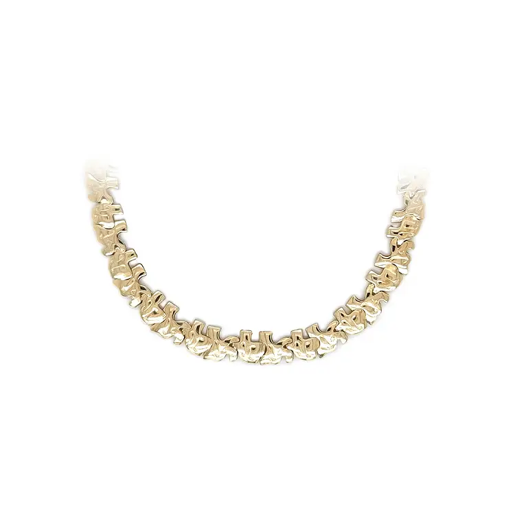 Золотое ожерелье со слонами