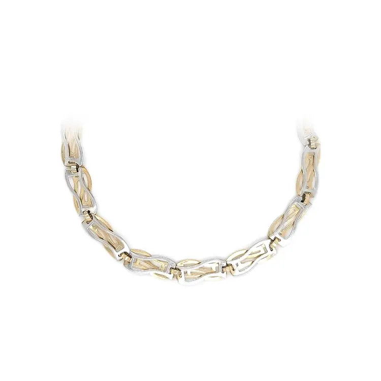 Золотое женское ожерелье из комбинированного золота