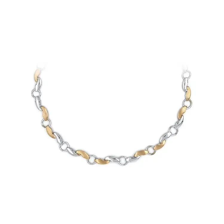 Золотое женское ожерелье из комбинированного золота