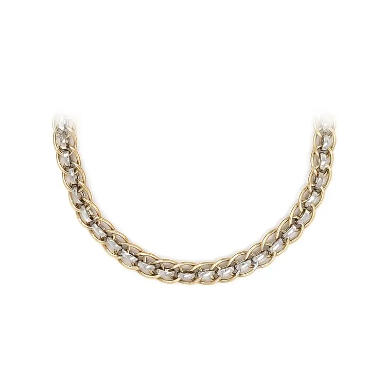 Золотое женское ожерелье из комбинированного золота