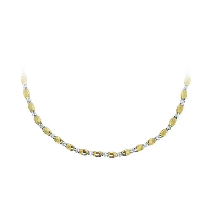 Золотое женское ожерелье из комбинированного золота