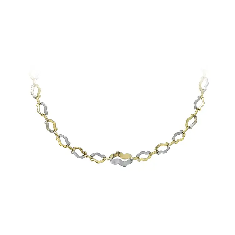 Женское ожерелье из комбинированного золота