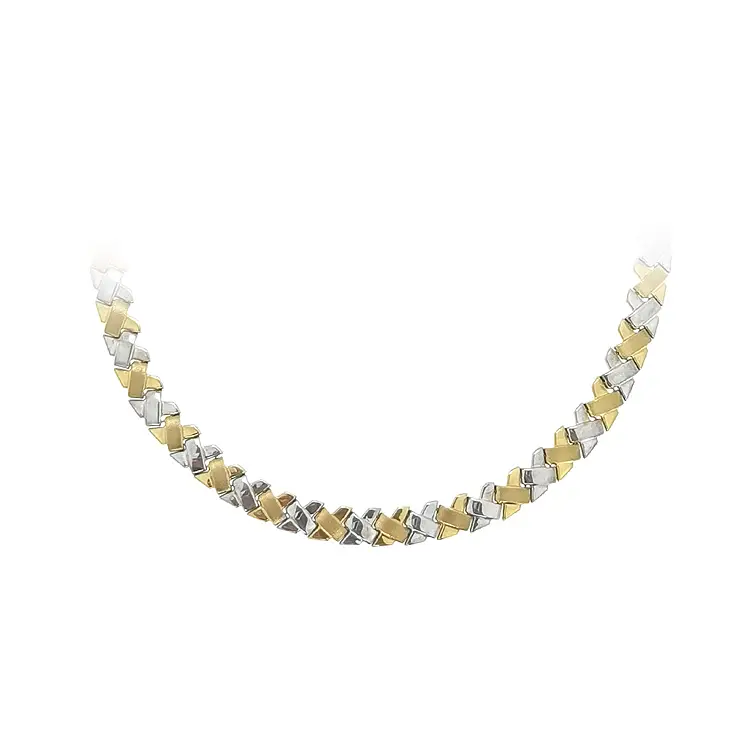 Женское ожерелье из комбинированного золота