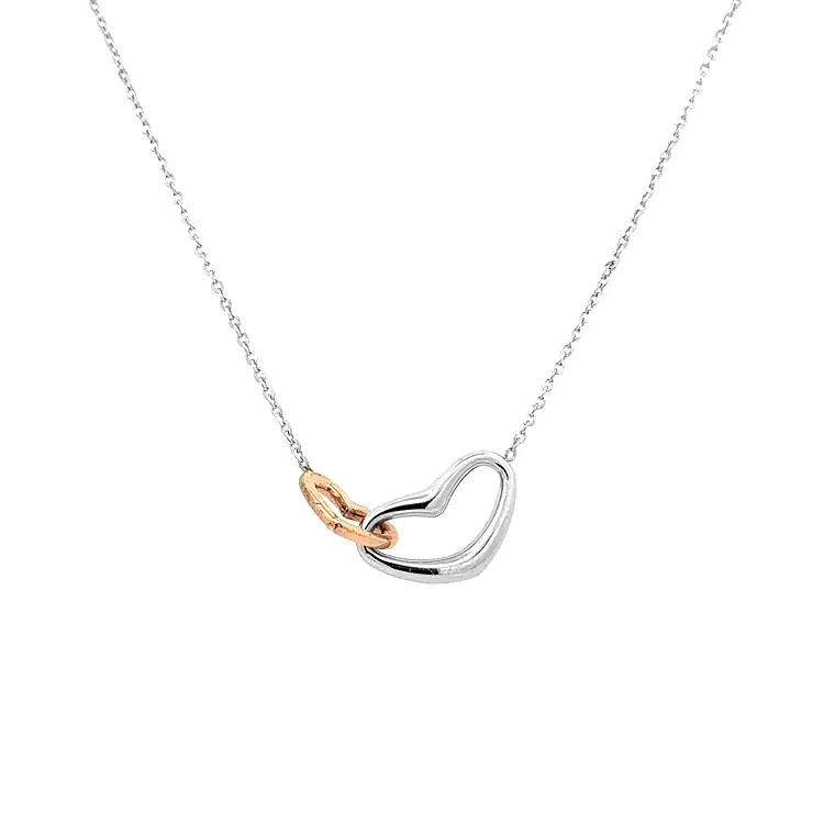 Золотое ожерелье 'Связанные сердца