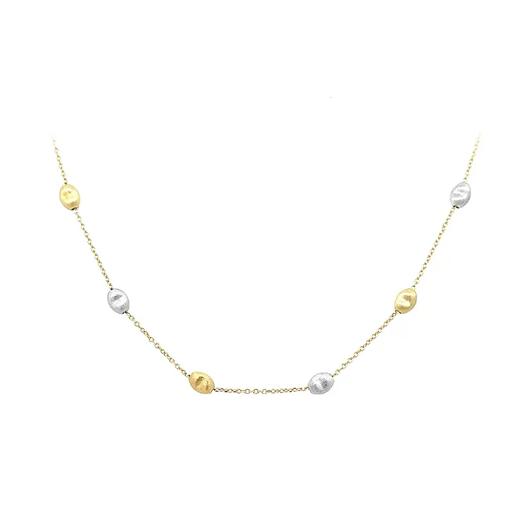 Женское ожерелье из комбинированного золота