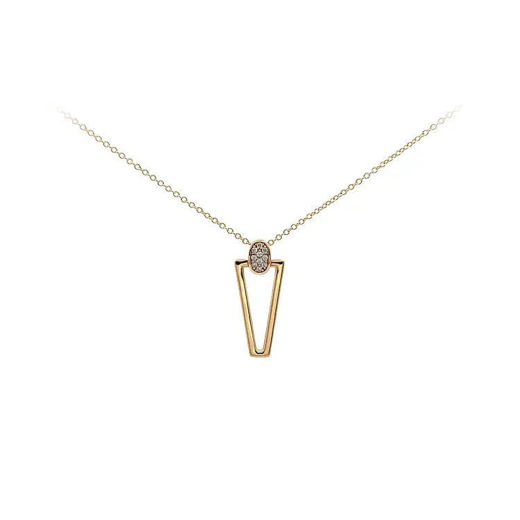 Золотое колье с цирконами