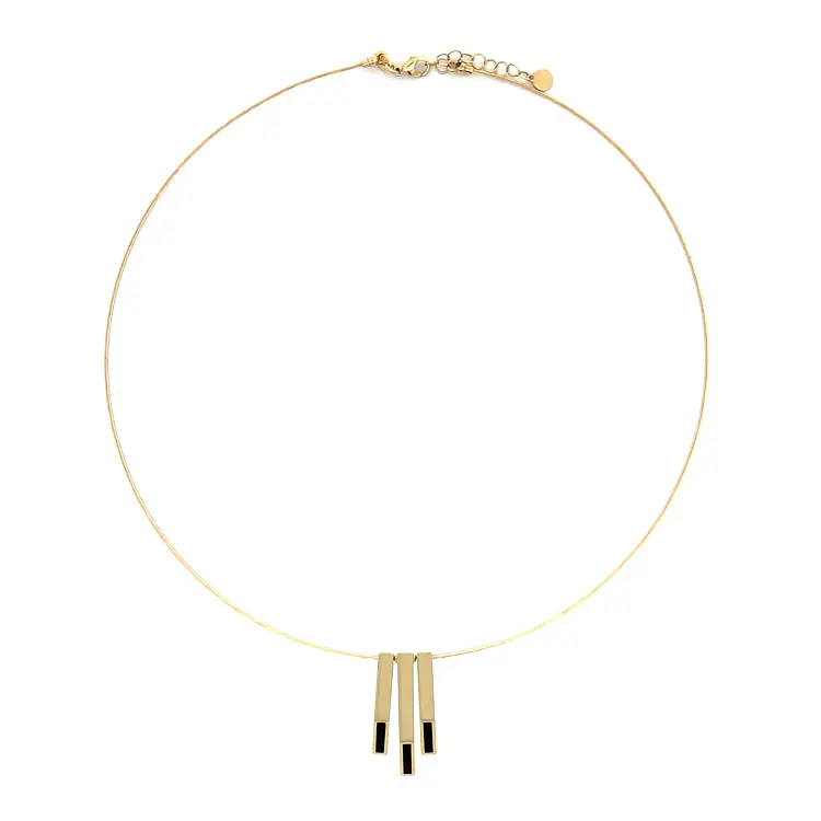 Золотое ожерелье с эмалью