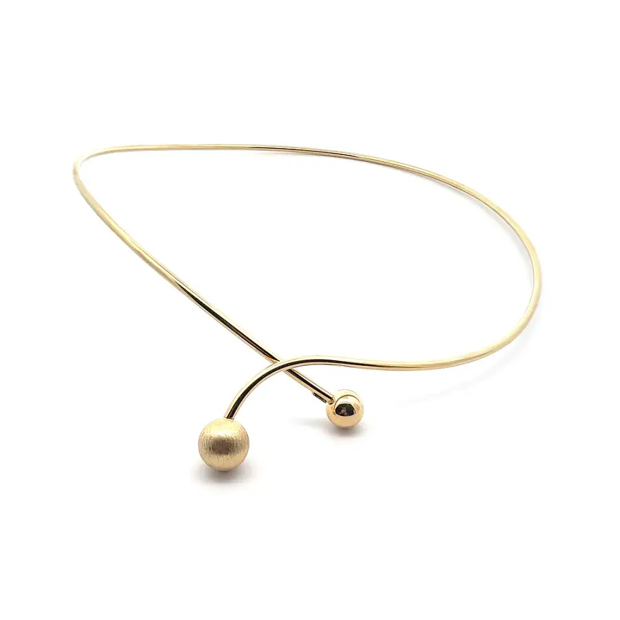 Золотые фиксированные шарики для ожерелья