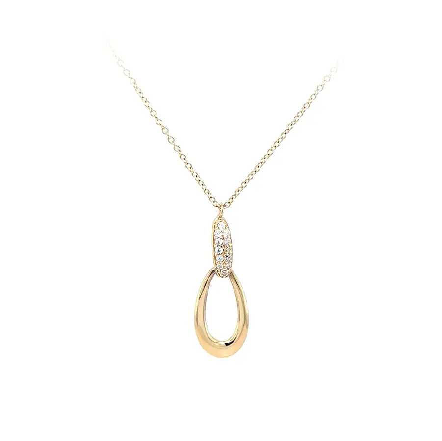 Золотое колье с цирконами